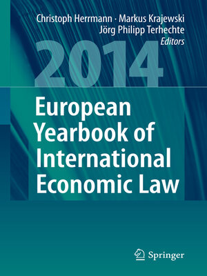 cover image of European Yearbook of International Economic Law 2014
